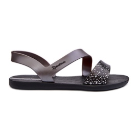 Damensandalen 82429 Ipanema Vibe Sandal Fem Schwarz und Silber