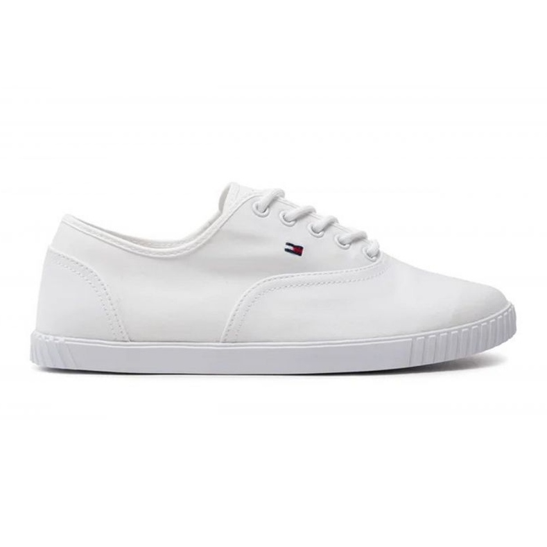 Tommy Hilfiger Canvas-Schnürsneaker W FW0FW07805YBS weiß