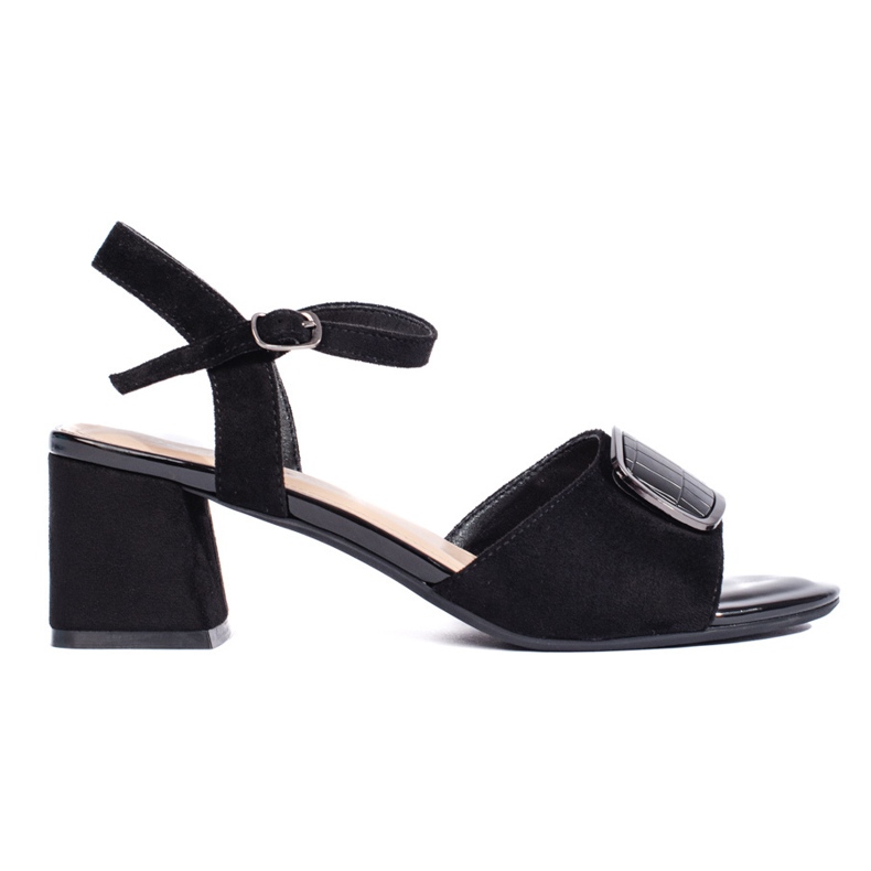Schwarze, elegante Sandaletten von Sergio Leone