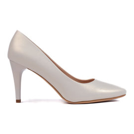 Weiße Stiletto-Pumps von Sergio Leone