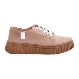 Damen-Sneaker Memory Foam System Big Star NN276002 Dunkelbeige