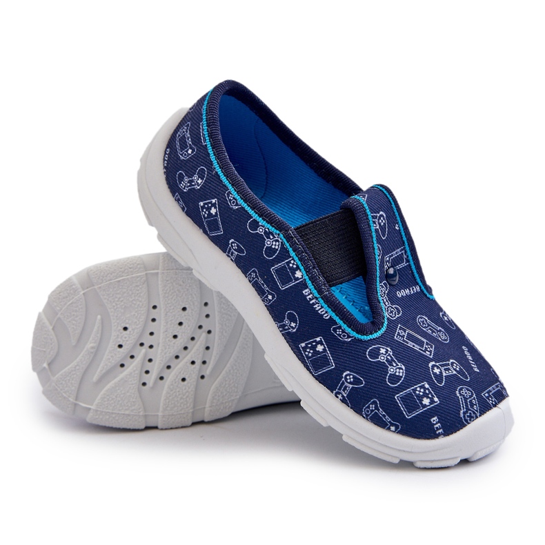 Befado Kinderhausschuhe Hausschuhe Schuhe 975X182 Marineblau