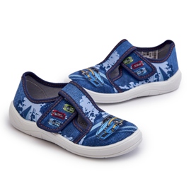 Kinder-Kletthausschuhe Befado 911X022 Blau