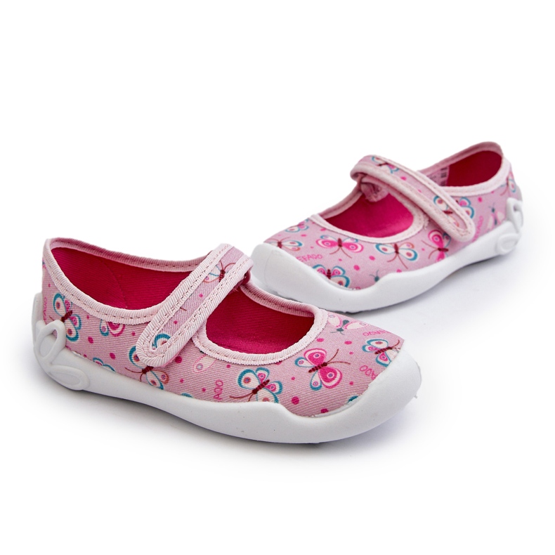 Befado Kinder-Schmetterlings-Ballerina-Hausschuhe, 114 x 523 cm, Rosa