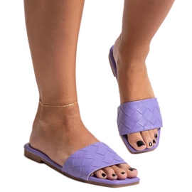 Lila Flip-Flops mit gesteppter Hakimi-Innensohle