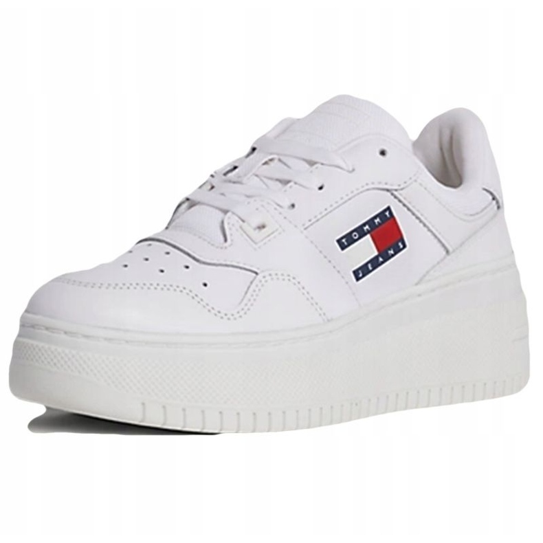Tommy Hilfiger Retro Basket Flatform Ess Schuhe EN0EN02506YBS weiß