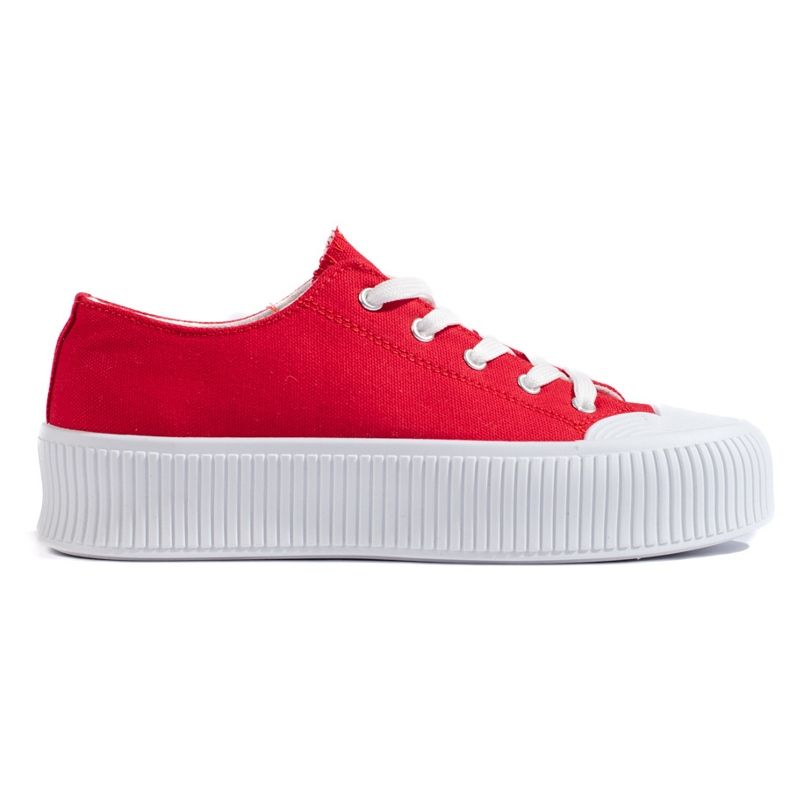 Rote Plateau-Sneaker
