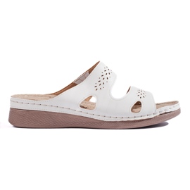 Bequeme weiße Damen-Flip-Flops