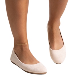 Hellbeige Ballerinas aus Jala-Öko-Wildleder