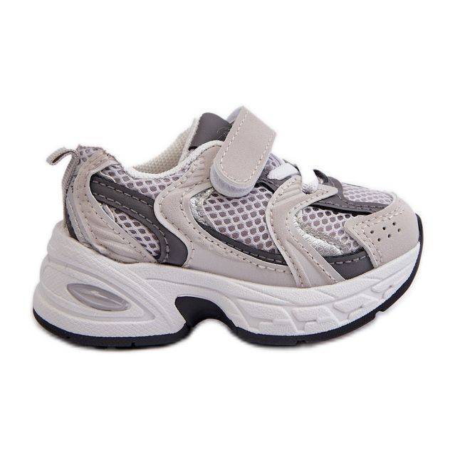 Kinder-Sneaker mit Klettverschluss, Sportschuhe, Grau, Rulagia