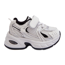 Kinder-Sneaker mit Klettverschluss in Weiß und Schwarz von Ephona