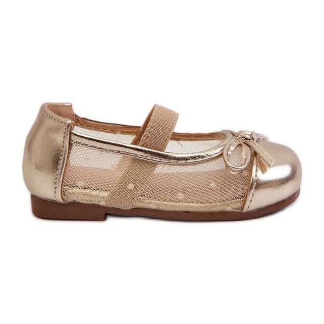 Kinder-Ballerinas mit Schleife, goldenes Jellema
