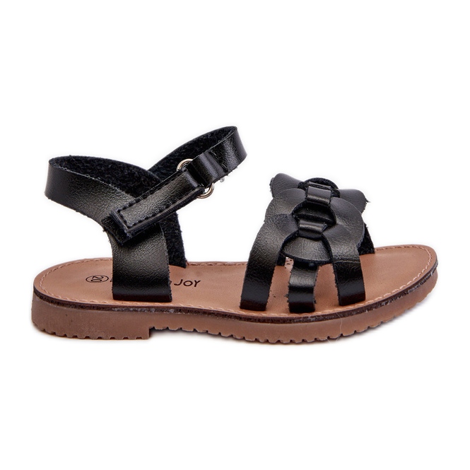 Kindersandalen mit Klettverschluss, Schwarz Venikoria