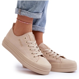 News Damen-Sneaker aus beigem Stoff Staneva