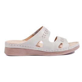 Bequeme graue Damen-Flip-Flops