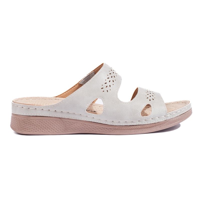 Bequeme graue Damen-Flip-Flops