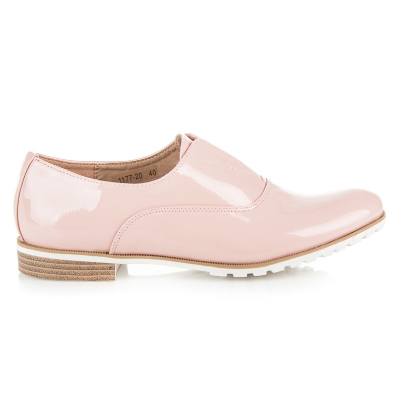 Vices Lackierte Brogues rosa