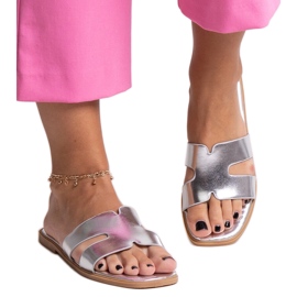 Silberne klassische Shala-Flip-Flops