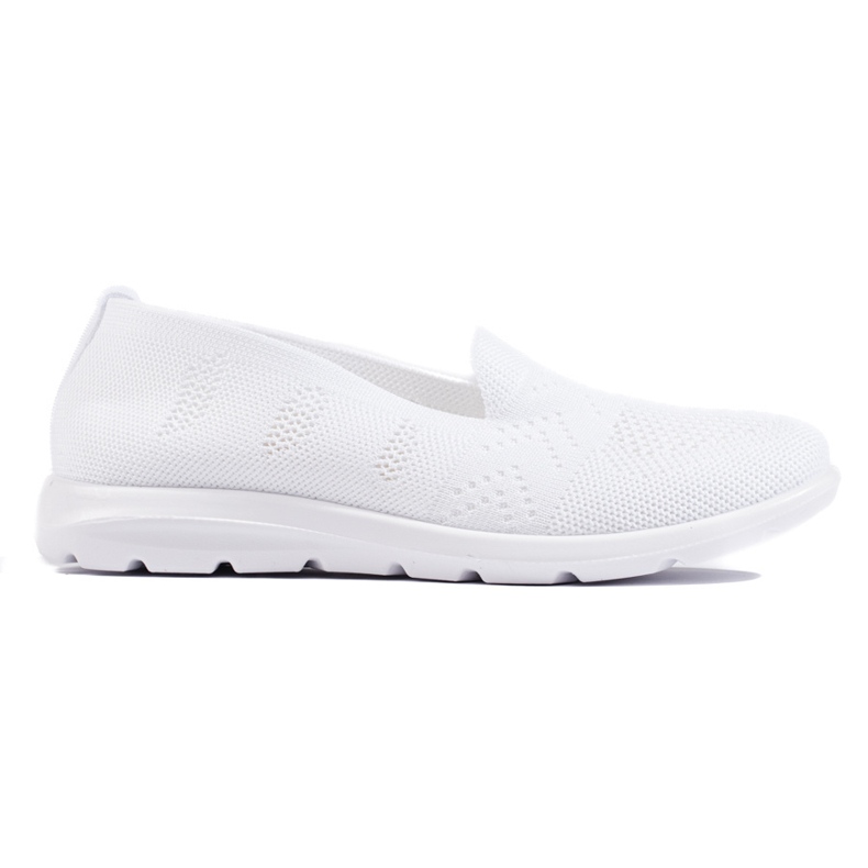 Damen-Slipper aus weißem Textil