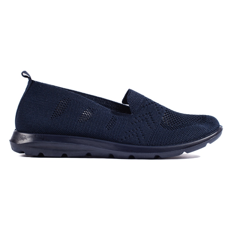 Marineblauer Textil-Slipper für Damen