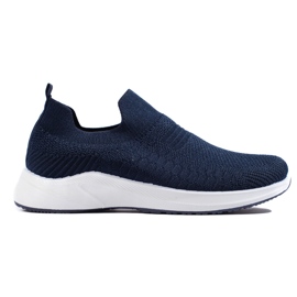 Marineblaue Sportschuhe aus Textil
