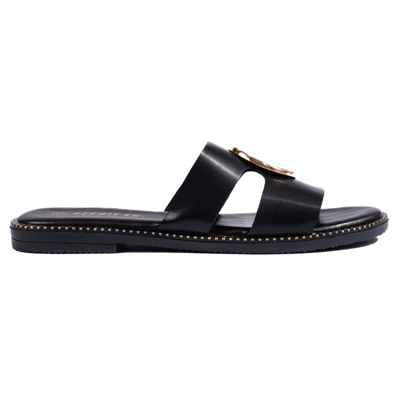 Klassische schwarze Damen-Flip-Flops