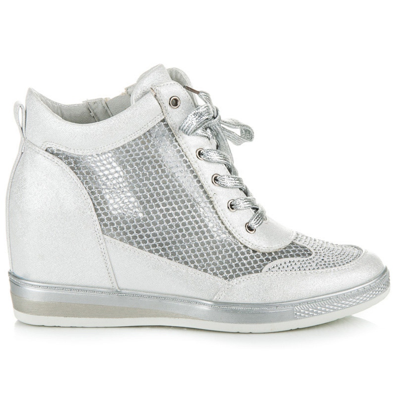 Vinceza Sneakers aus Mesh grau