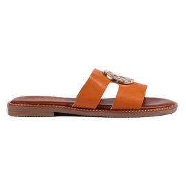 Elegante Kamel-Flip-Flops für Damen braun