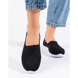 Schwarze Sport-Slipper