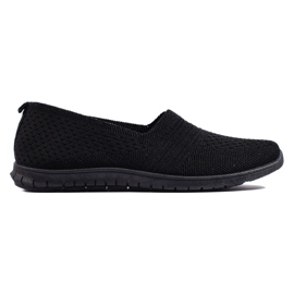 Schwarze Sport-Slipper