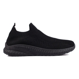 Schwarze Slip-On-Sportschuhe für Damen