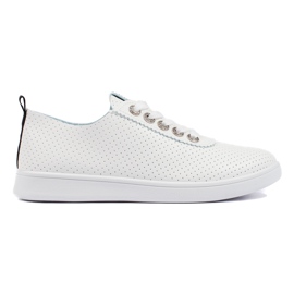 Durchbrochene weiße Turnschuhe für Damen