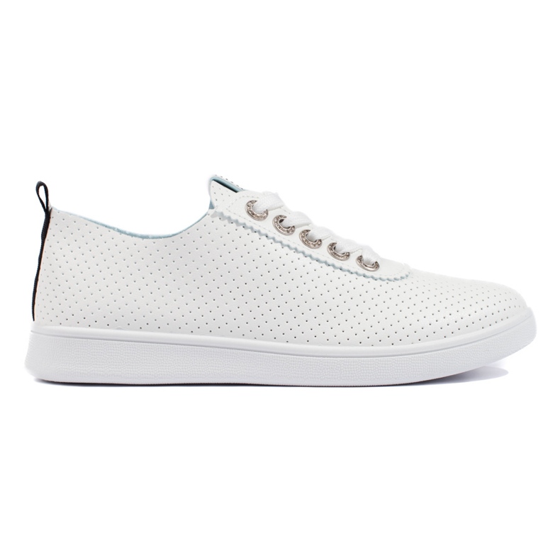 Durchbrochene weiße Turnschuhe für Damen