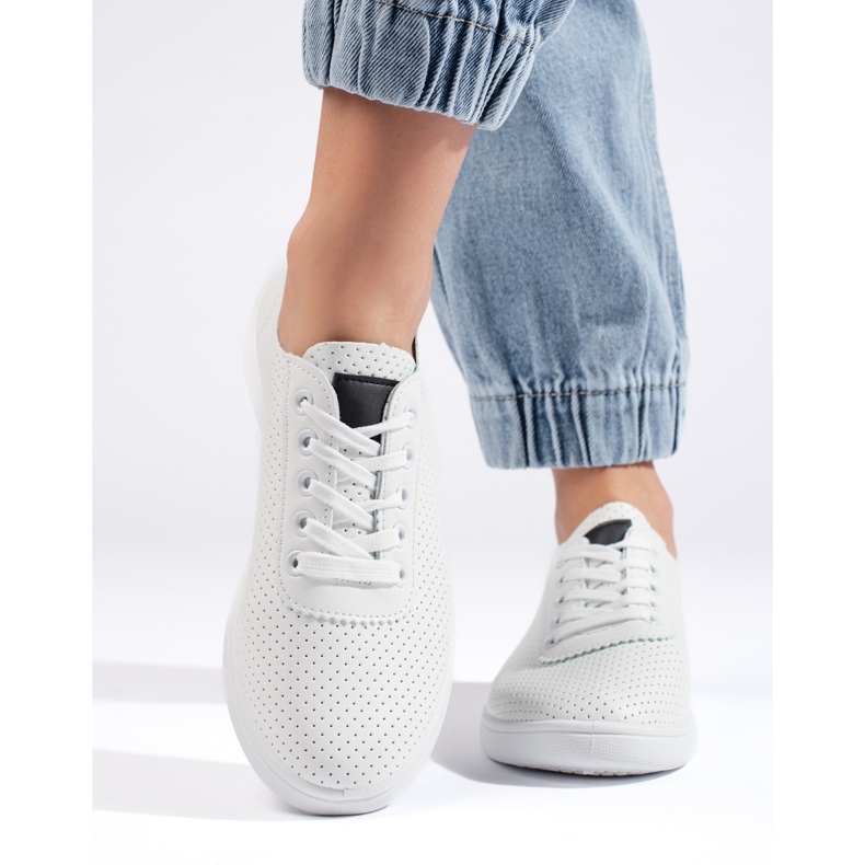 Seastar Weiße, durchbrochene Schnürschuhe für Damen