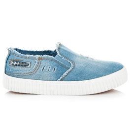 Sport Denim-Turnschuhe blau