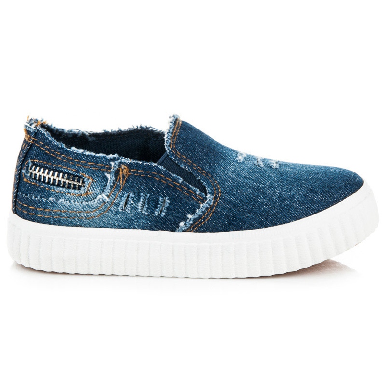 Sport Denim-Turnschuhe blau