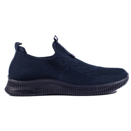 Marineblaue Slip-On-Sportschuhe für Damen