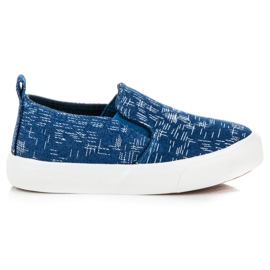 Sport Slipons auf der Plattform blau