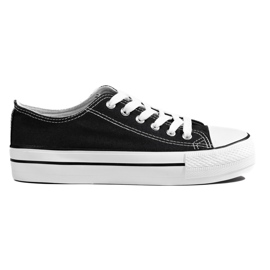 Klassische schwarze Damen-Sneaker
