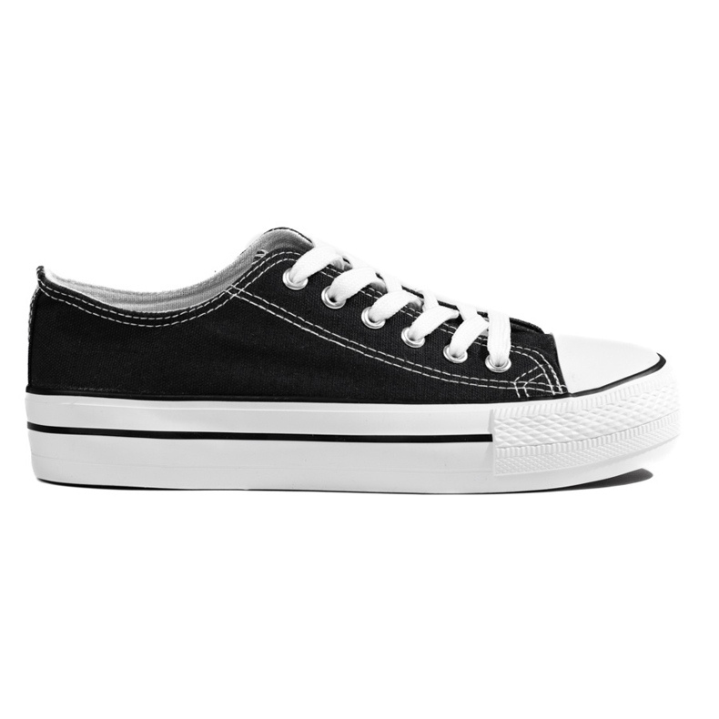 Klassische schwarze Damen-Sneaker