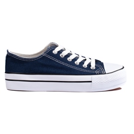 Marineblaue Turnschuhe für Damen