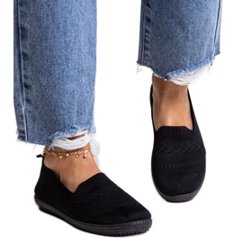 Schwarze Slip-on-Sneakers aus Shadhi-Stoff