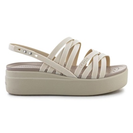 Crocs Brooklyn Riemchen-Lowwdg-Sandalen 206751-2Y2 beige