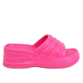 Diames Fuchsia Keilsandaletten aus Schaumstoff rosa