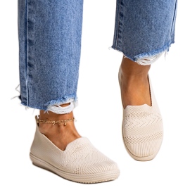 Slip-On-Sneakers aus beigem Shadhi-Stoff