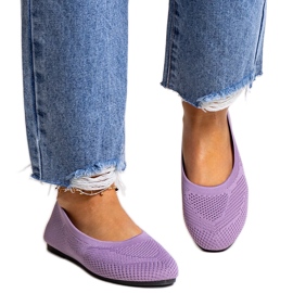 Lila Ballerinas aus Stoff von Yafia