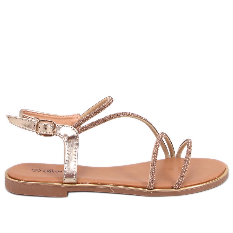 Courte Gold-Sandalen mit Zirkonia golden