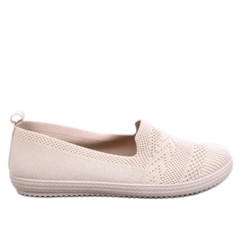 Coulis Beige Sockenballerinas