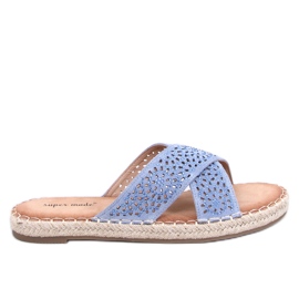 Espadrille-Flip-Flops für Damen in Bakou Blue blau