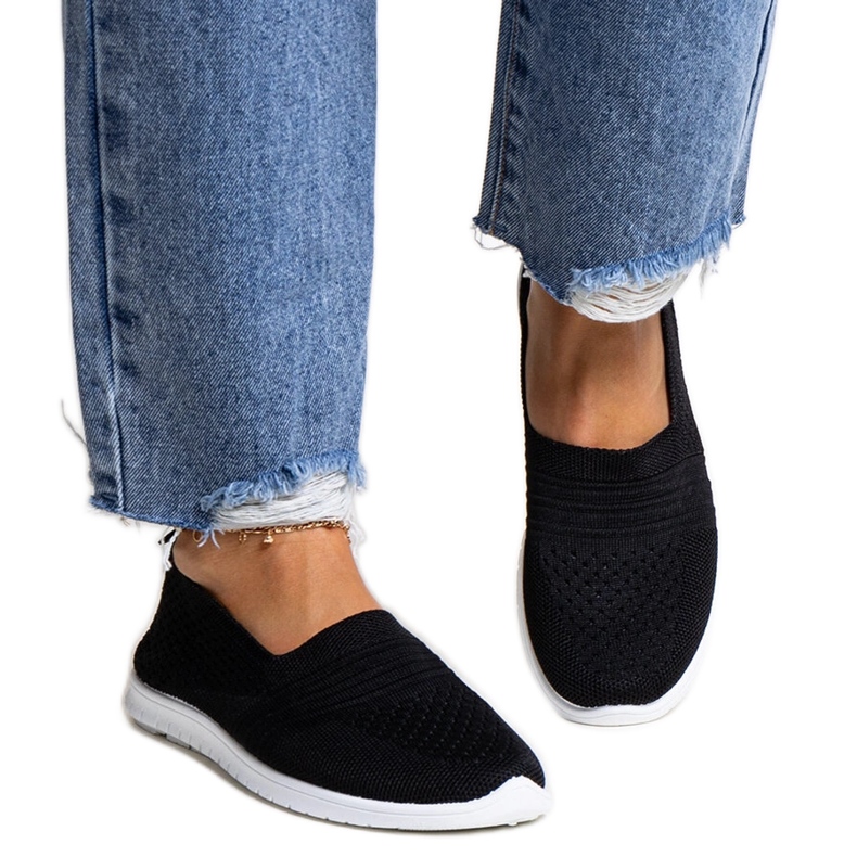 Schwarze Shalha-Slip-On-Sneaker